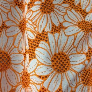 Orange Floral Women's Skirt